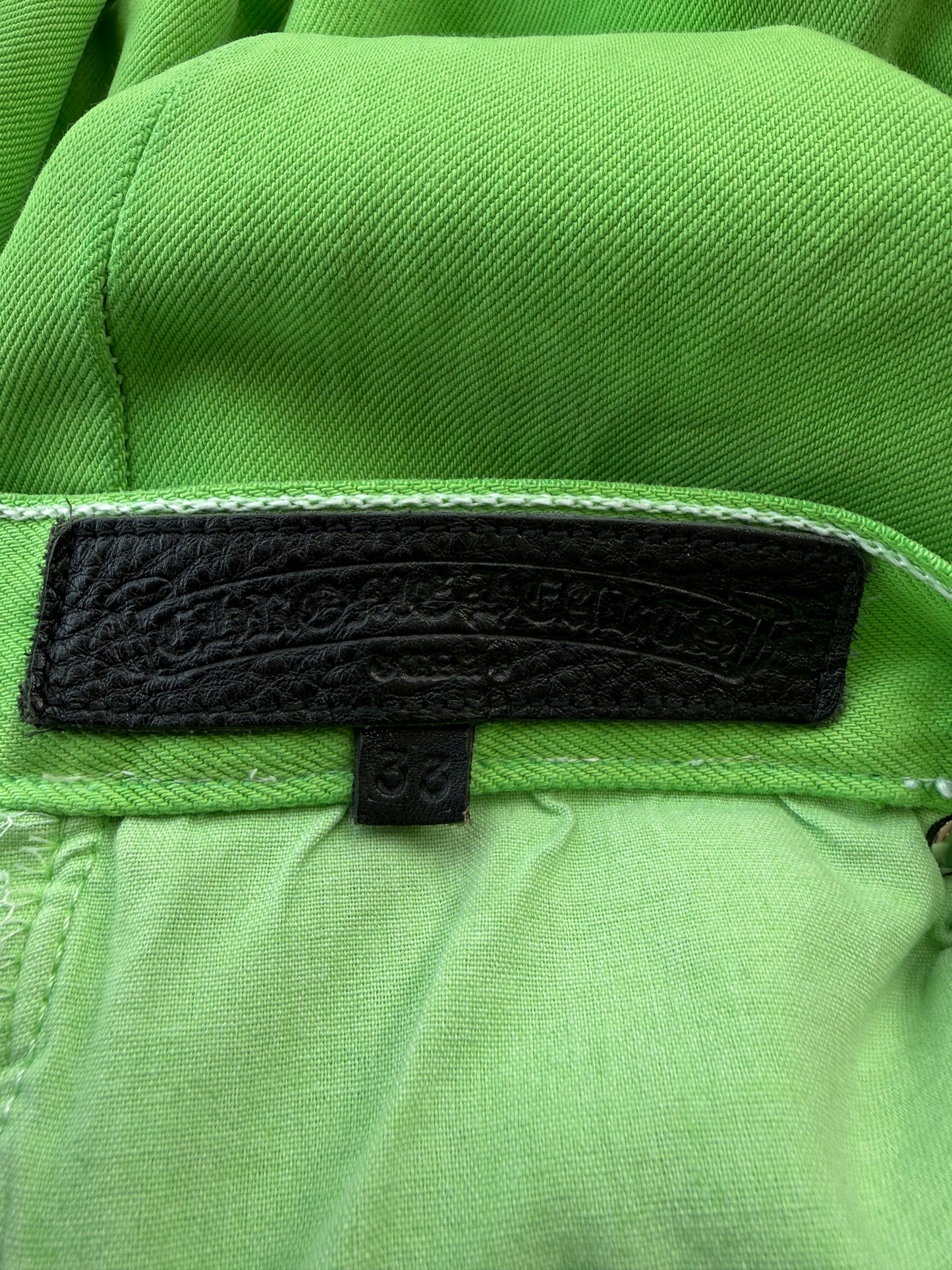 Chrome Hearts Levis Green & Black Cross Patch Jeans