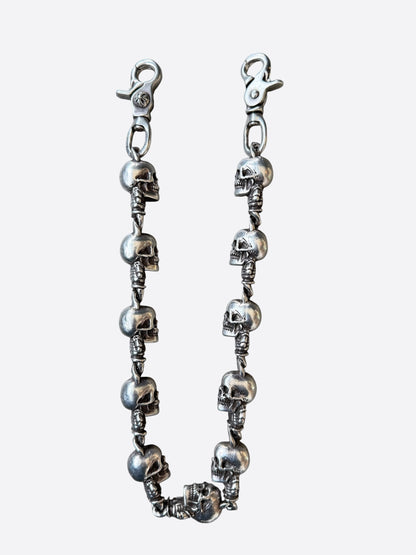 Chrome Hearts Silver Foti Skull Wallet Chain