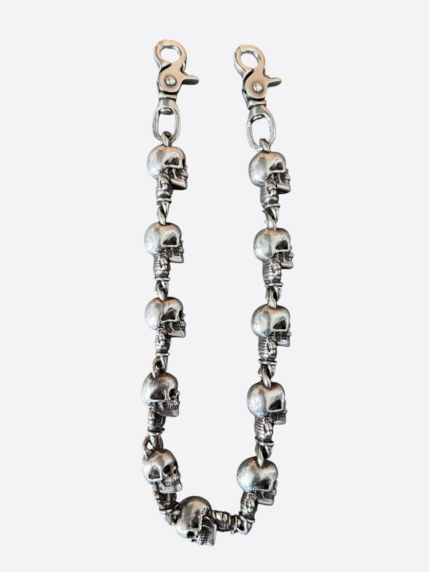 Chrome Hearts Silver Foti Skull Wallet Chain