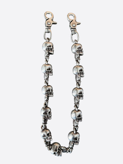 Chrome Hearts Silver Foti Skull Wallet Chain