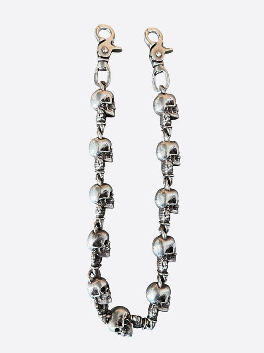 Chrome Hearts Silver Foti Skull Wallet Chain