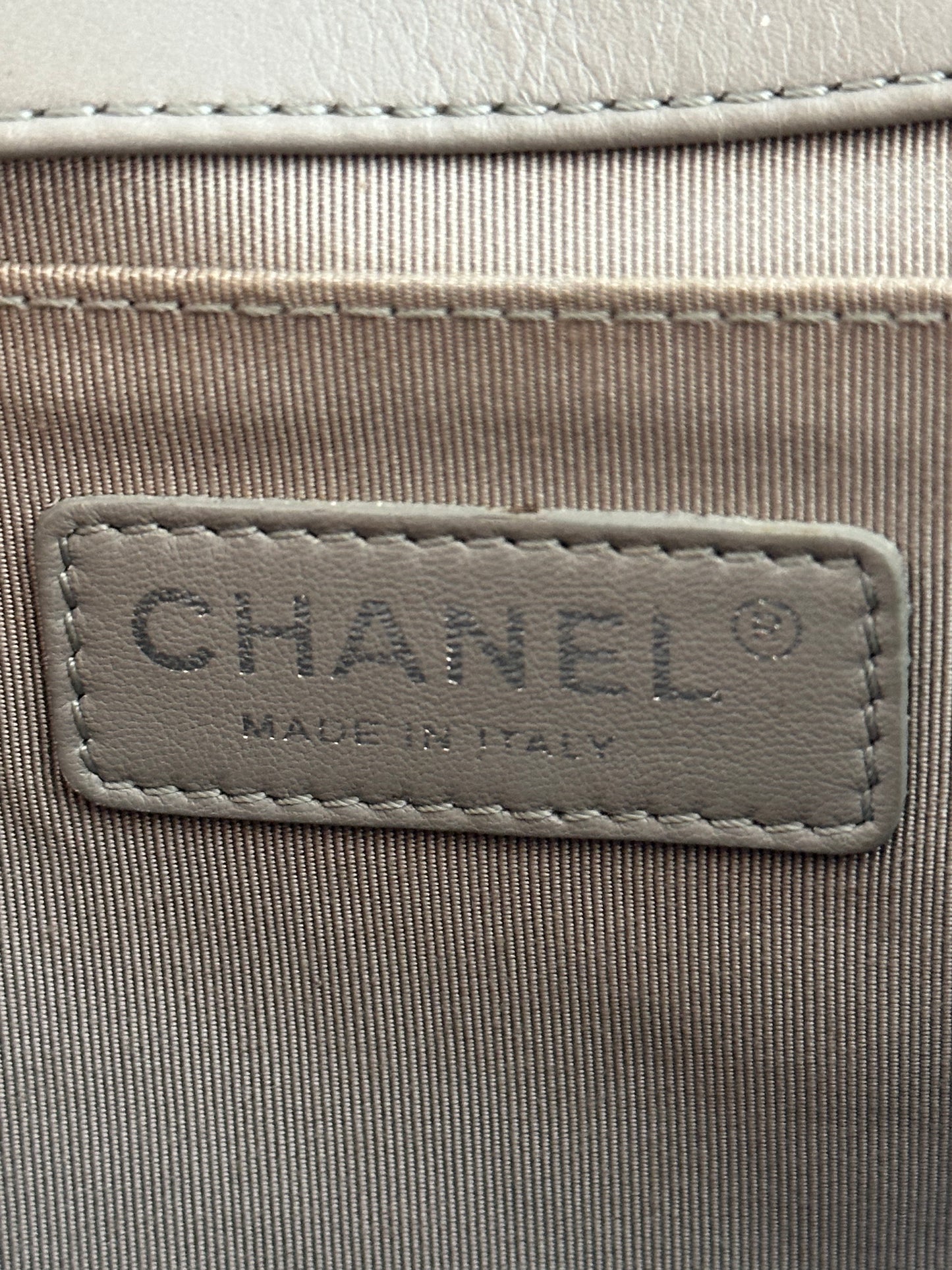 Chanel Beige Lambskin Small Boy Bag