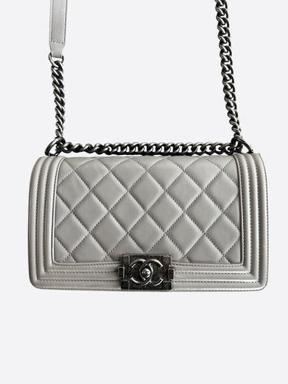 Chanel Beige Lambskin Small Boy Bag