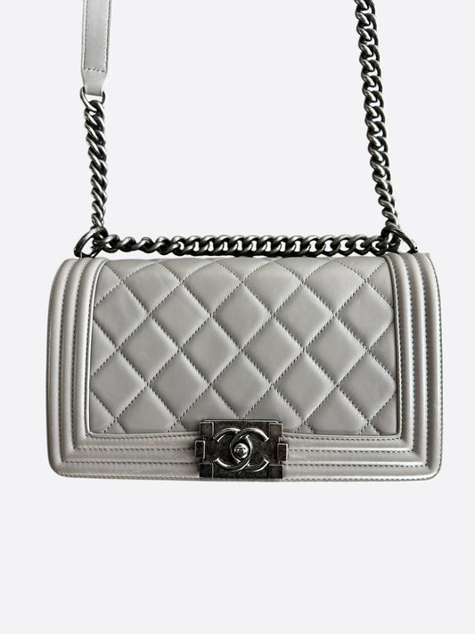 Chanel Beige Lambskin Small Boy Bag