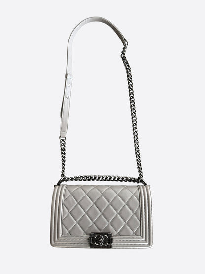 Chanel Beige Lambskin Small Boy Bag