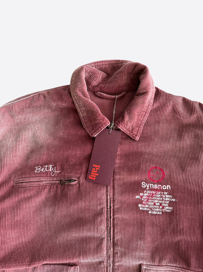 Paly Burgundy & White Synanon Cord Work Jacket
