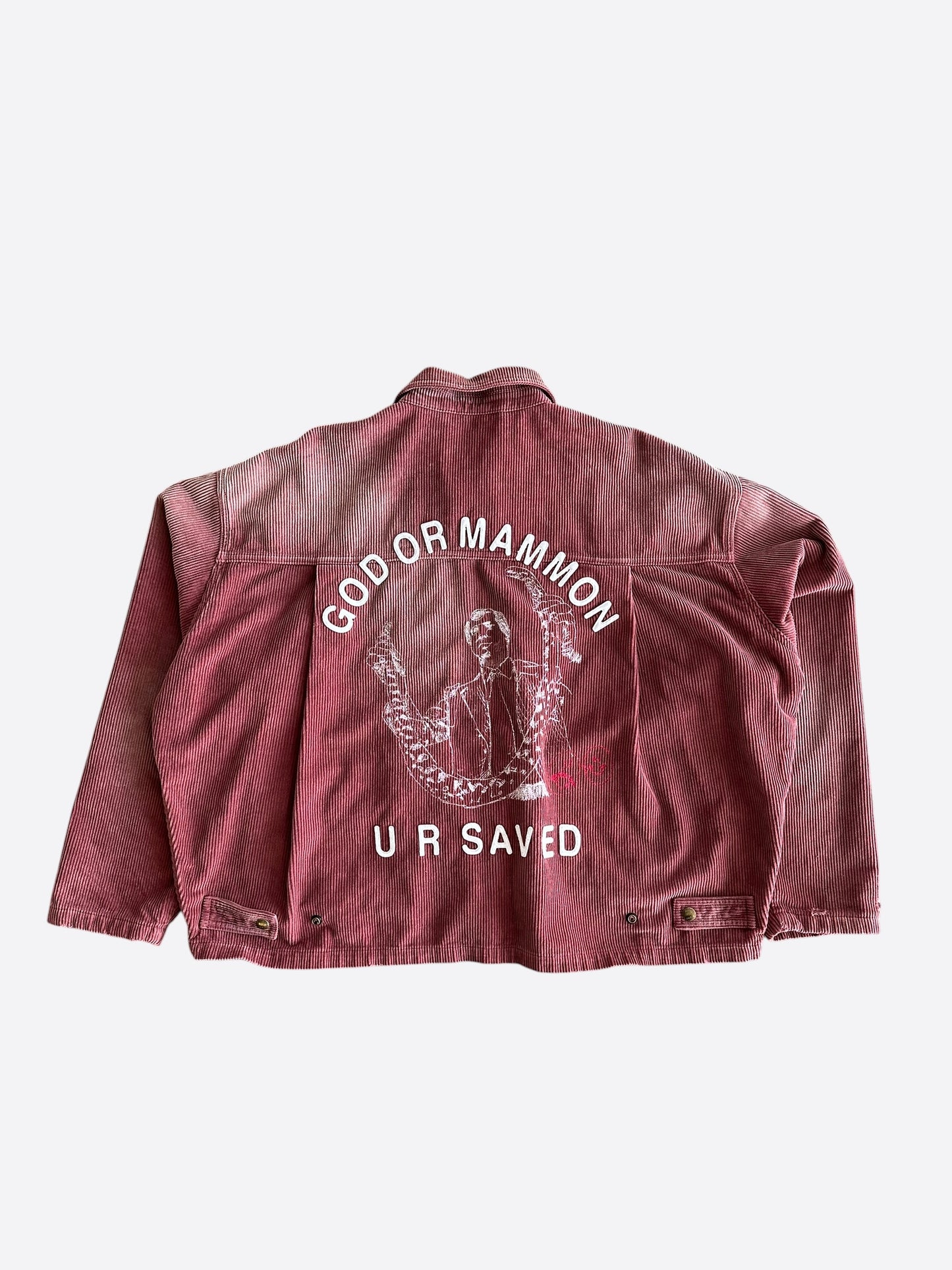 Paly Burgundy & White Synanon Cord Work Jacket