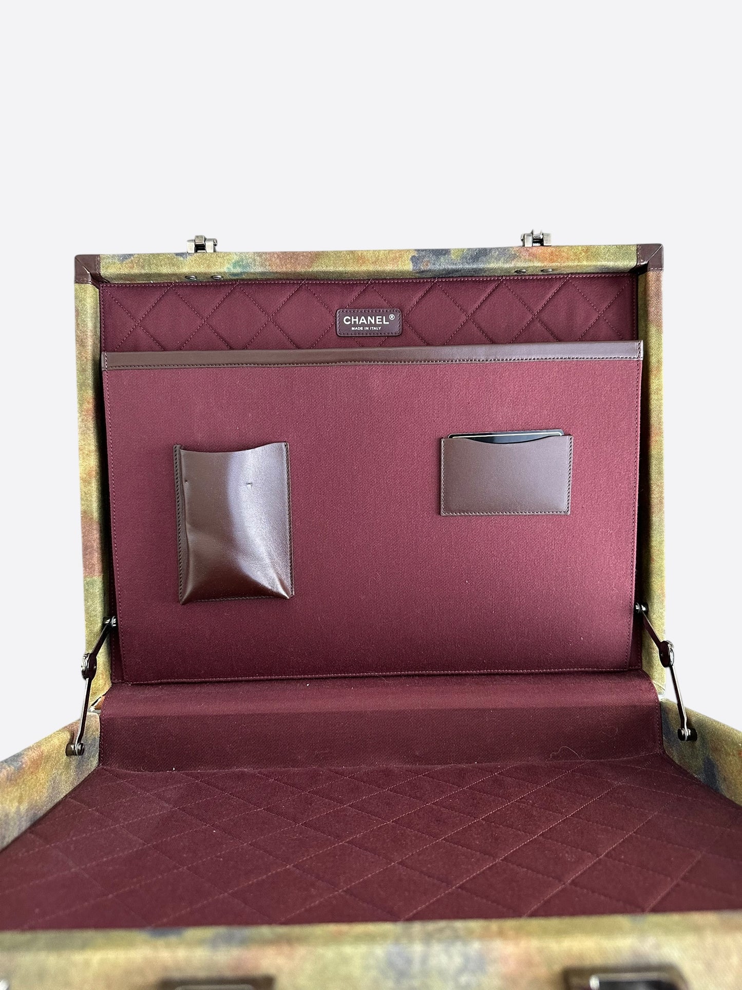 Chanel Khaki Green Graffiti On The Pavements Trunk Bag