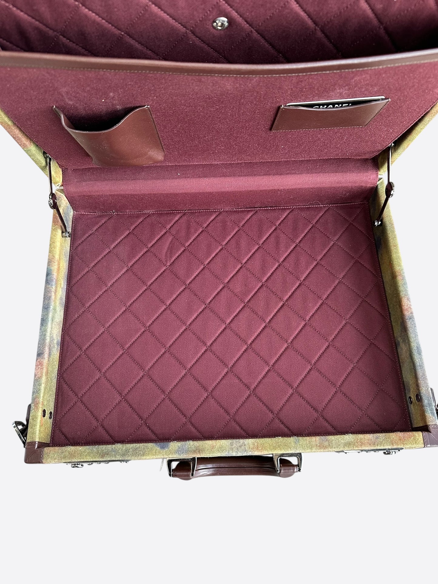 Chanel Khaki Green Graffiti On The Pavements Trunk Bag