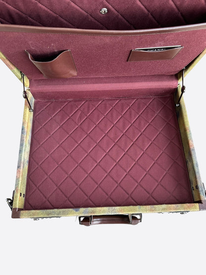 Chanel Khaki Green Graffiti On The Pavements Trunk Bag