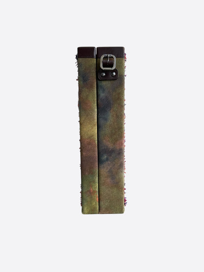Chanel Khaki Green Graffiti On The Pavements Trunk Bag