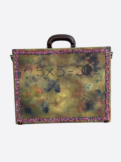 Chanel Khaki Green Graffiti On The Pavements Trunk Bag
