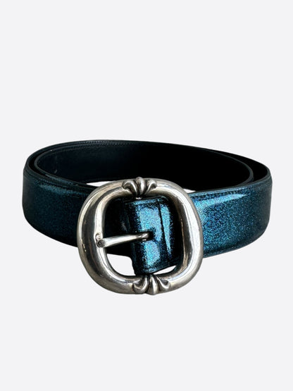 Chrome Hearts Blue Galaxy & Silver Gunslinger Belt