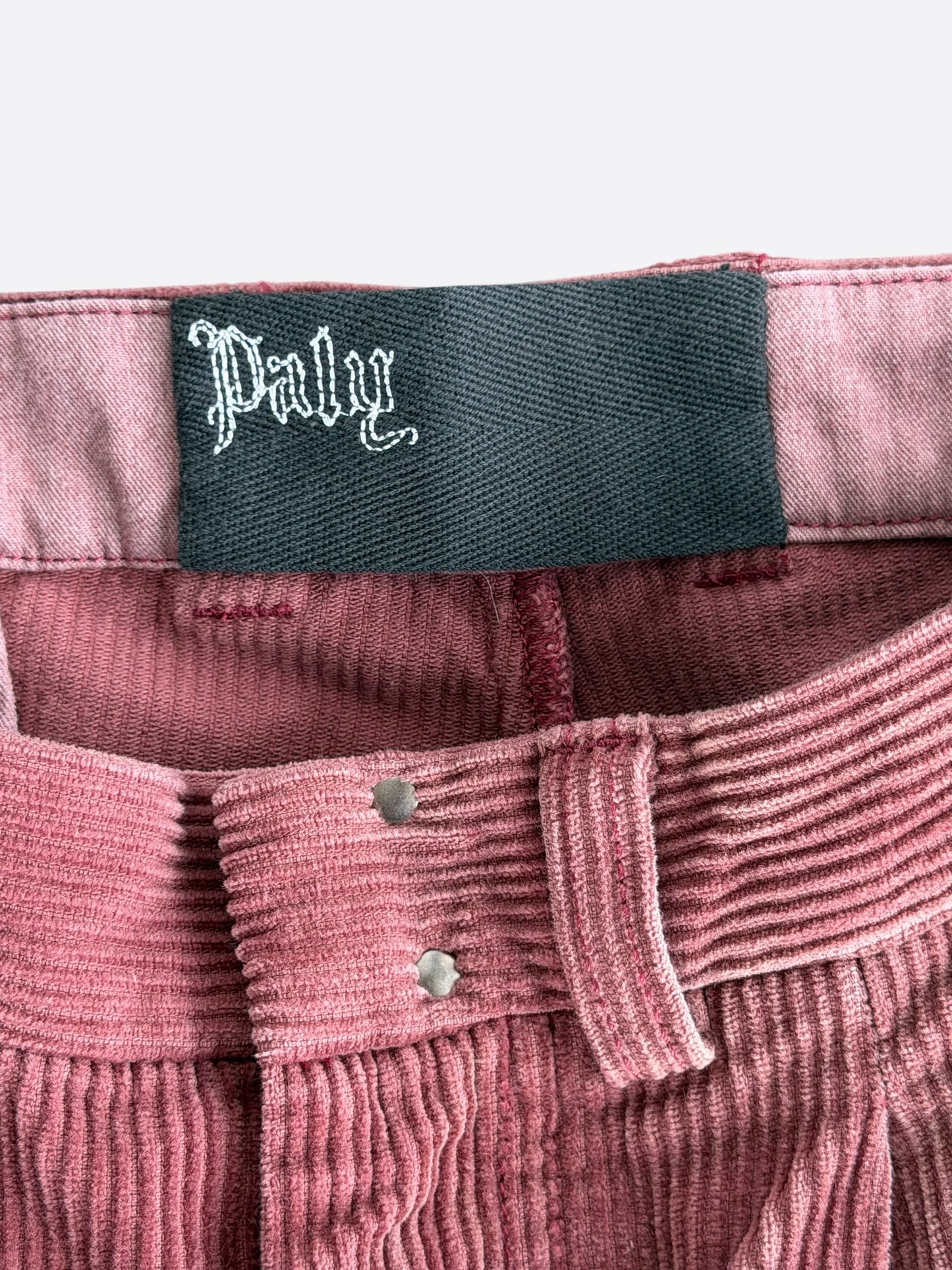 Paly Burgundy & White Synanon Cord Pleated Pants