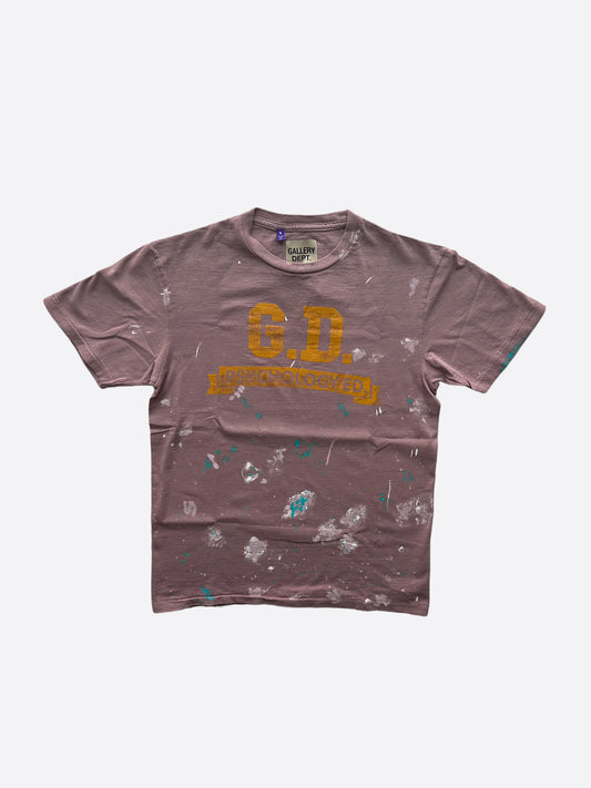 Gallery Dept Dusty Pink Psychology Ed Paint Splatter T-Shirt