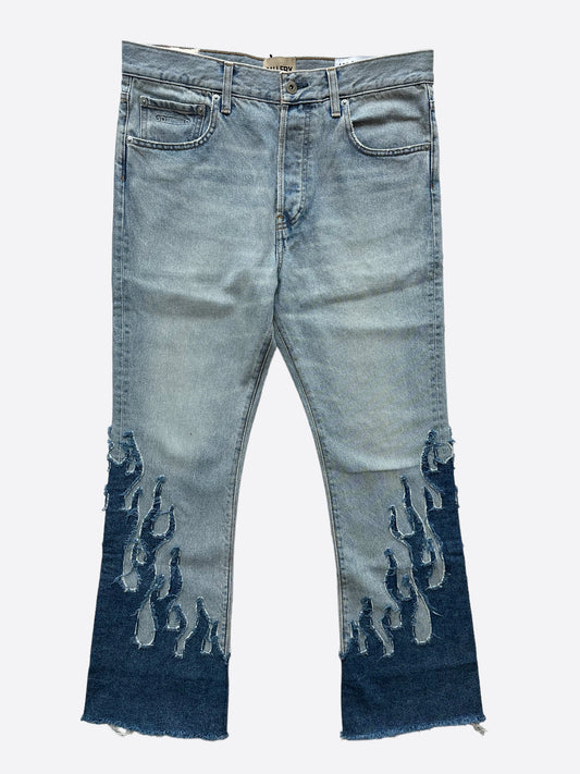 Gallery Dept Light Blue LA BLVD Flame Flare Jeans