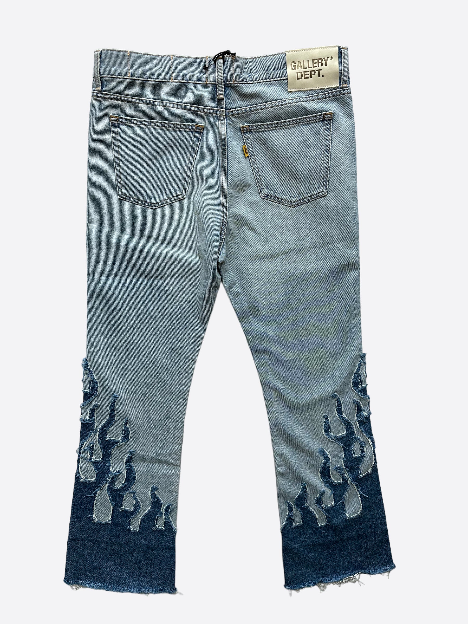 Gallery Dept Light Blue LA BLVD Flame Flare Jeans