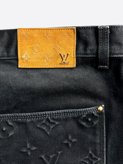 Louis Vuitton Black Monogram Carpenter Pants