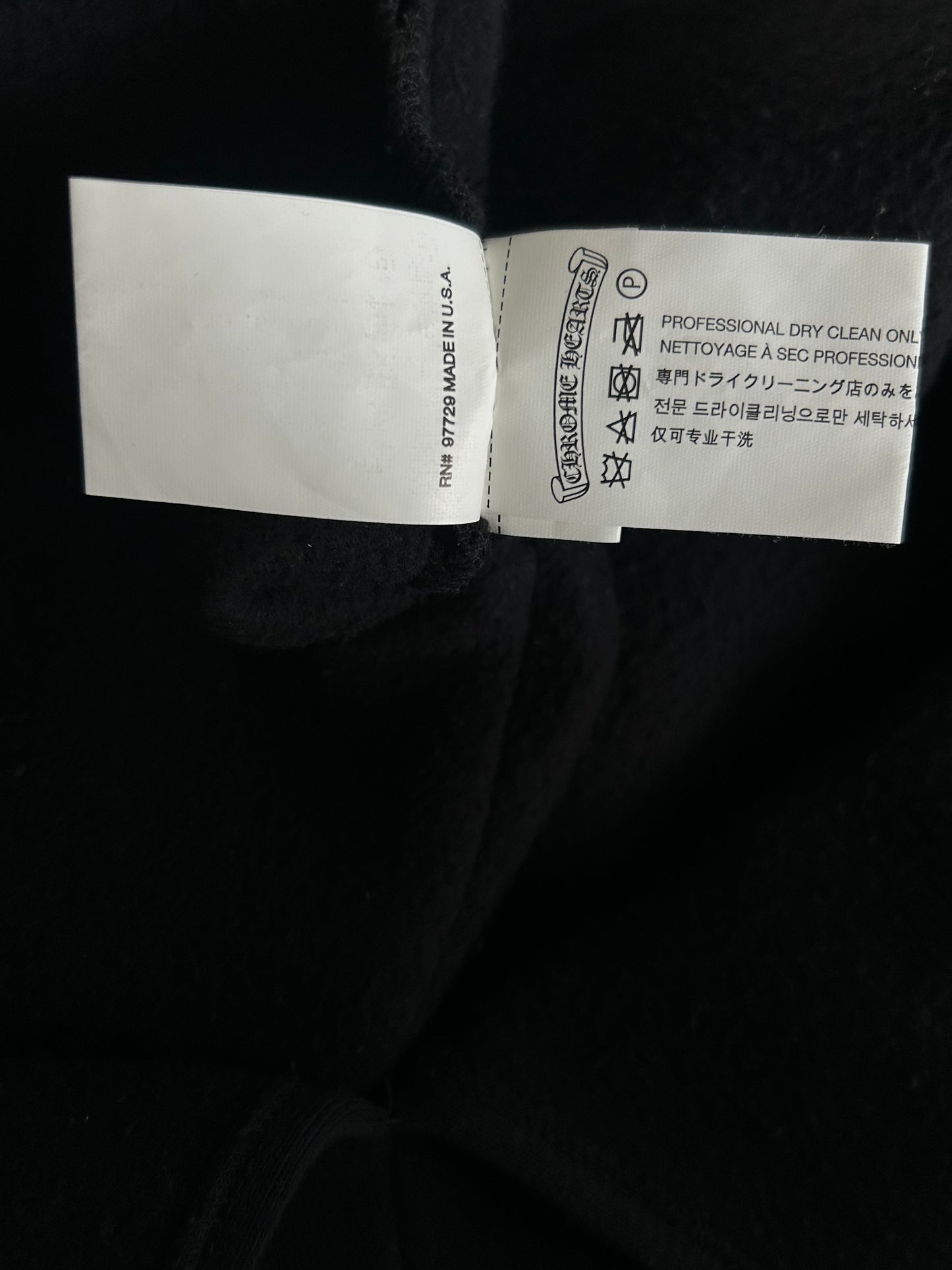 Chrome Hearts Black Leather Triple Cross Patch Hoodie
