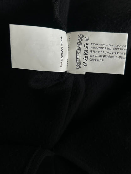 Chrome Hearts Black Leather Triple Cross Patch Hoodie