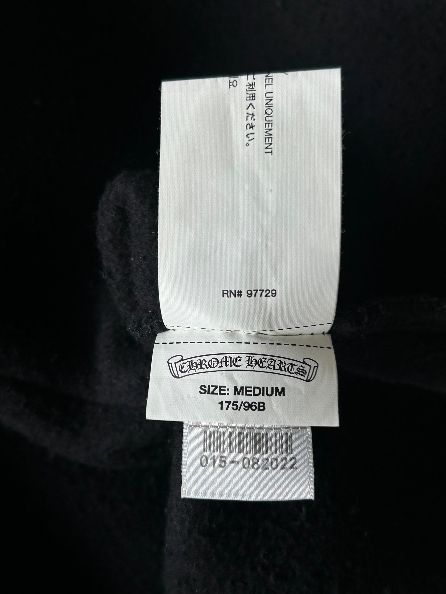 Chrome Hearts Black Leather Triple Cross Patch Hoodie