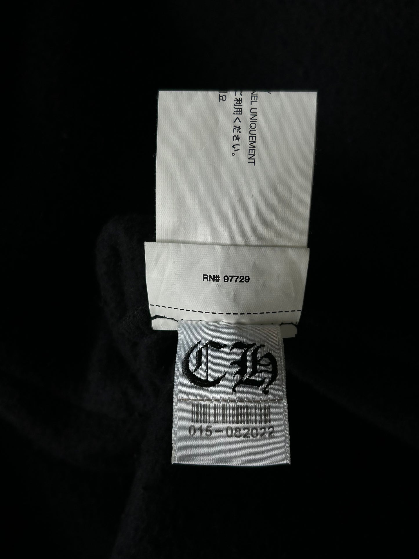 Chrome Hearts Black Leather Triple Cross Patch Hoodie