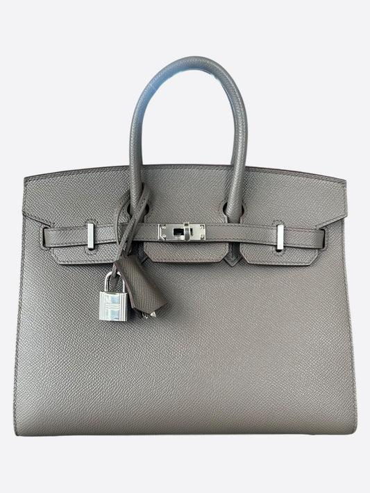 Hermes Gris Asphalte Epsom Birkin 25
