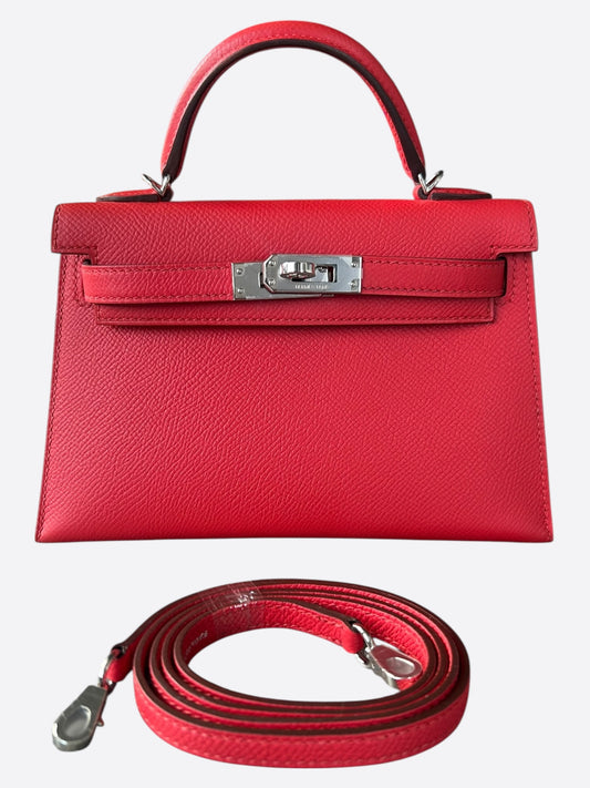 Hermès Rose Epsom Mini Kelly 20