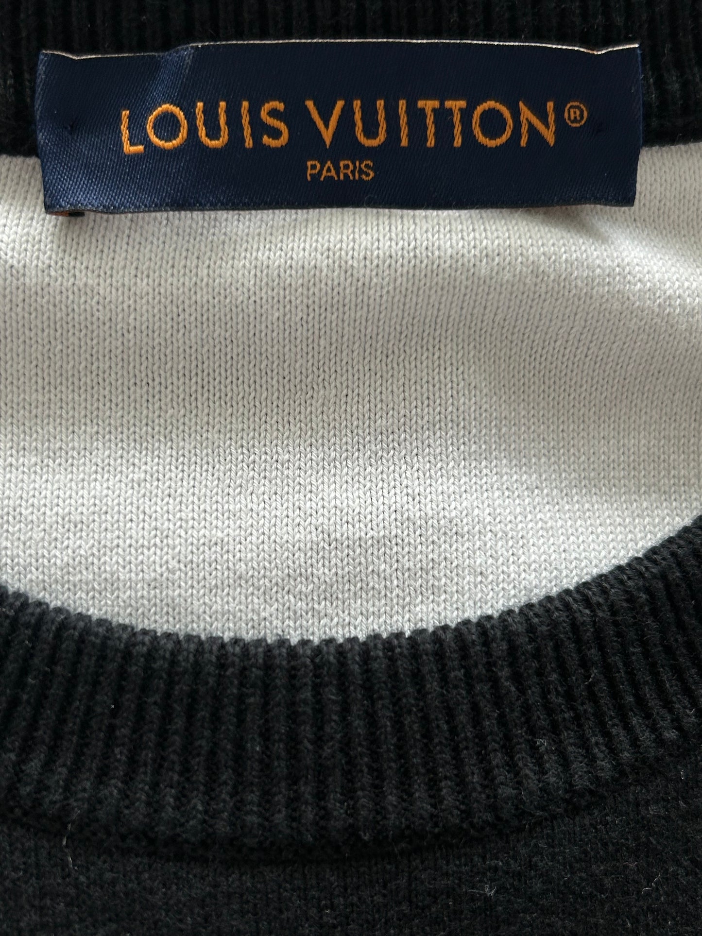 Louis Vuitton Black & White Monogram Gradient Sweater