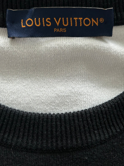 Louis Vuitton Black & White Monogram Gradient Sweater