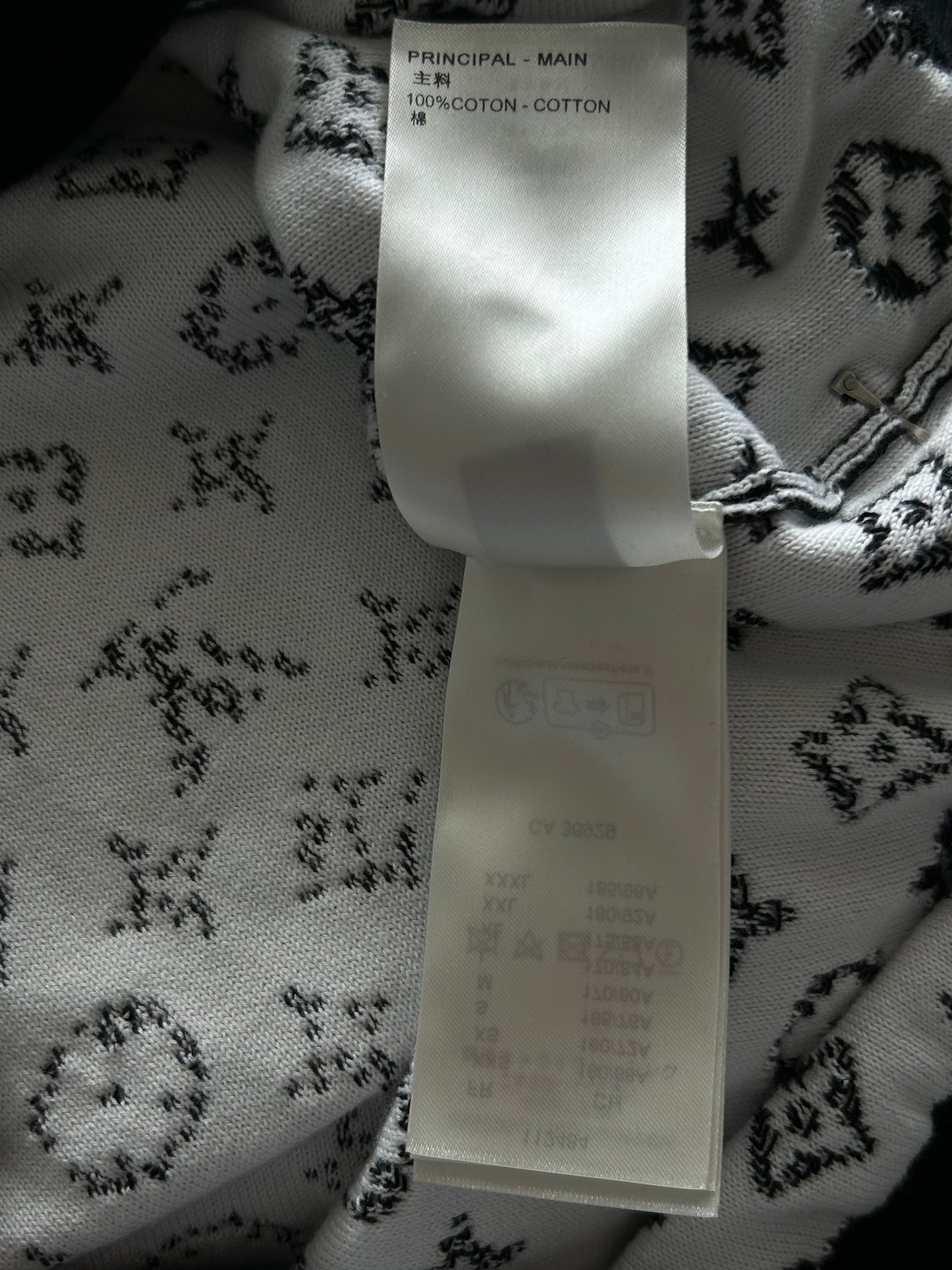 Louis Vuitton Black & White Monogram Gradient Sweater