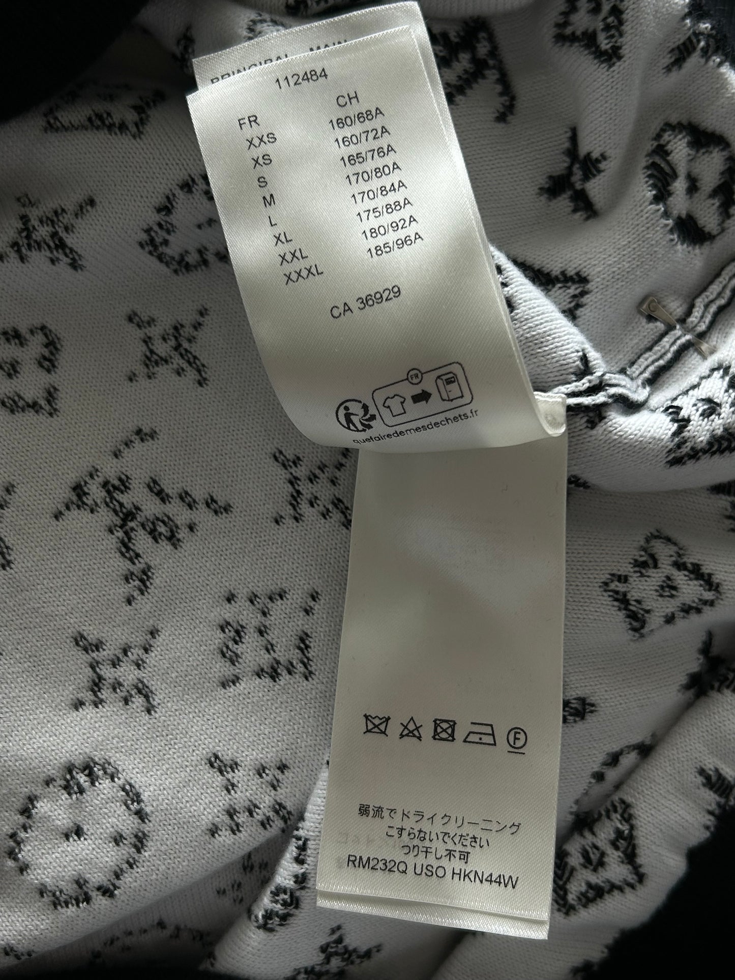 Louis Vuitton Black & White Monogram Gradient Sweater