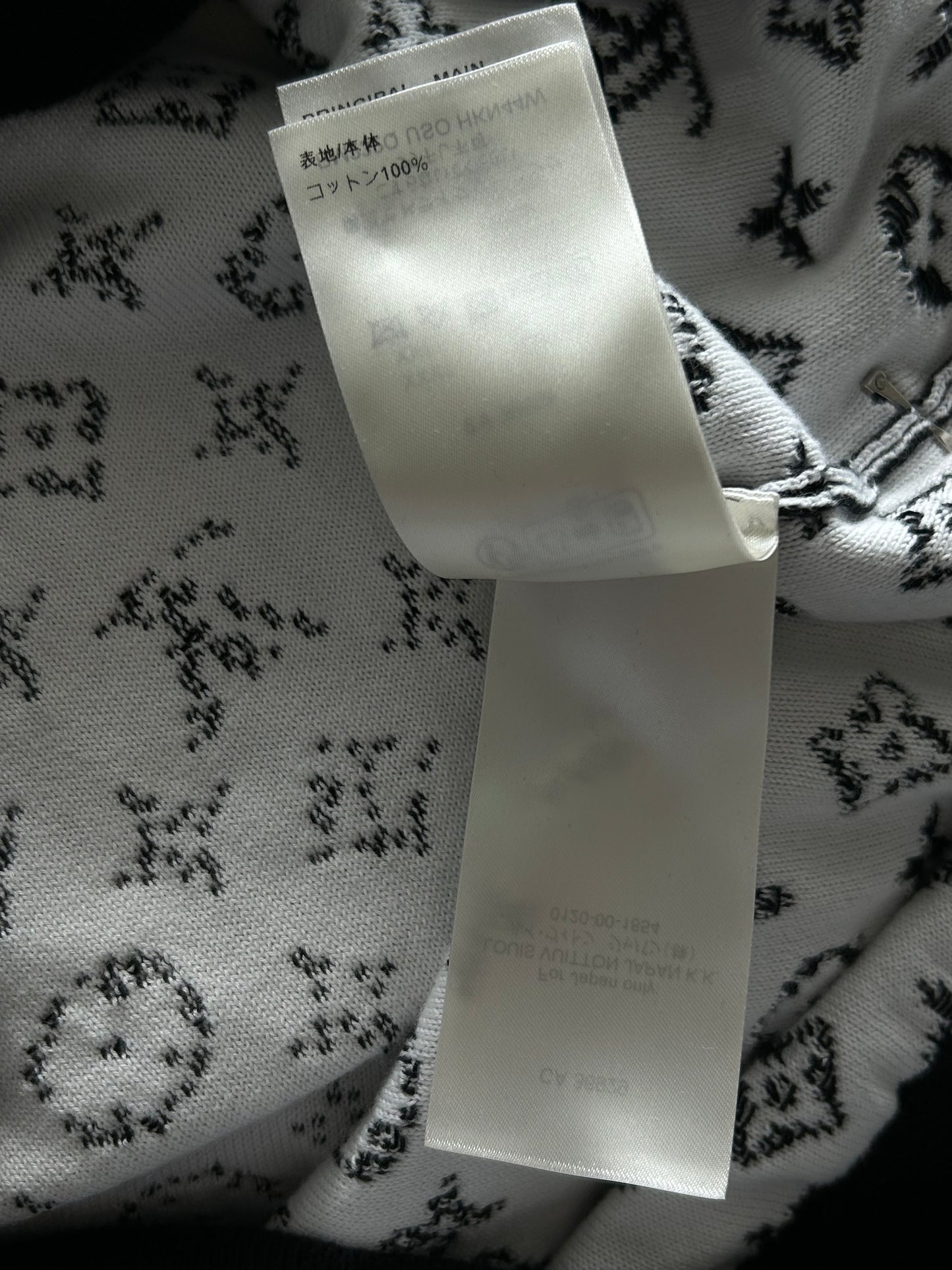 Louis Vuitton Black & White Monogram Gradient Sweater