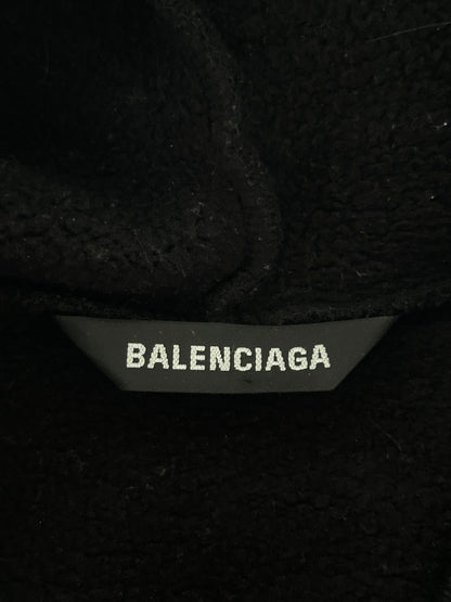 Balenciaga Black Notre Dame Distressed Hoodie