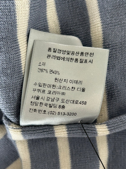 Dior Blue & White Striped Logo T-Shirt