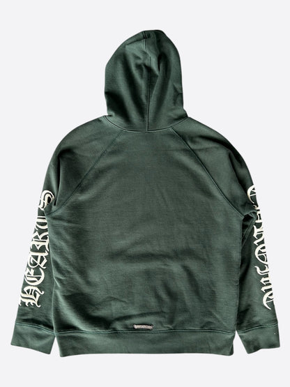 Chrome Hearts Green & White Embroidered Logo Hoodie