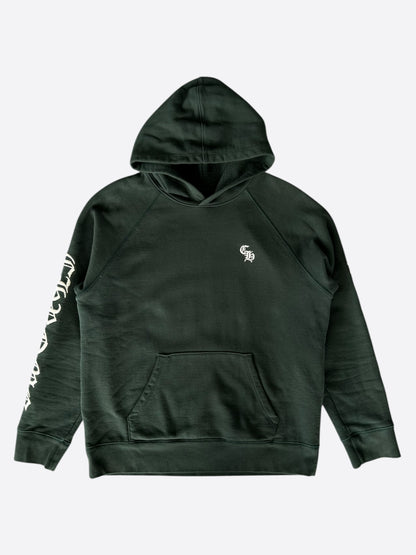 Chrome Hearts Green & White Embroidered Logo Hoodie