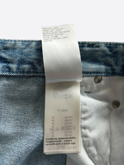 Louis Vuitton Blue & White Monogram Carpenter Jeans