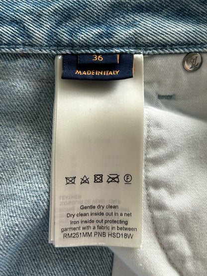 Louis Vuitton Blue & White Monogram Carpenter Jeans