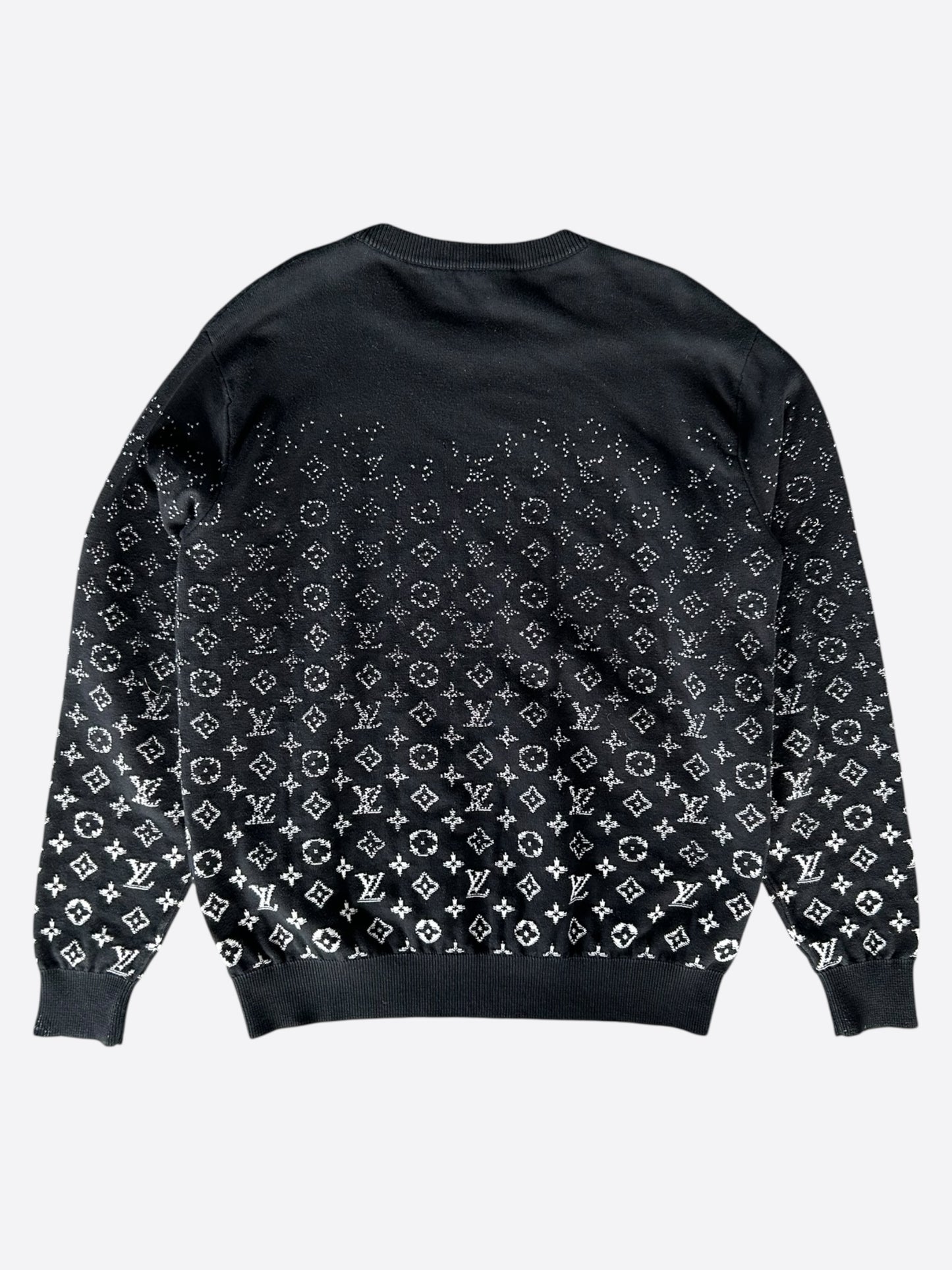 Louis Vuitton Black & White Monogram Gradient Sweater