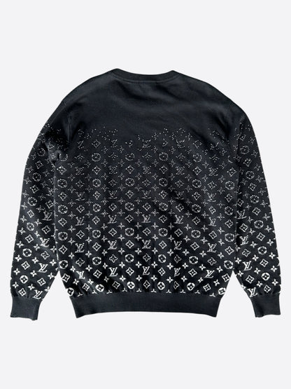 Louis Vuitton Black & White Monogram Gradient Sweater