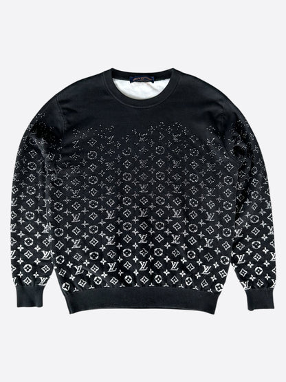 Louis Vuitton Black & White Monogram Gradient Sweater
