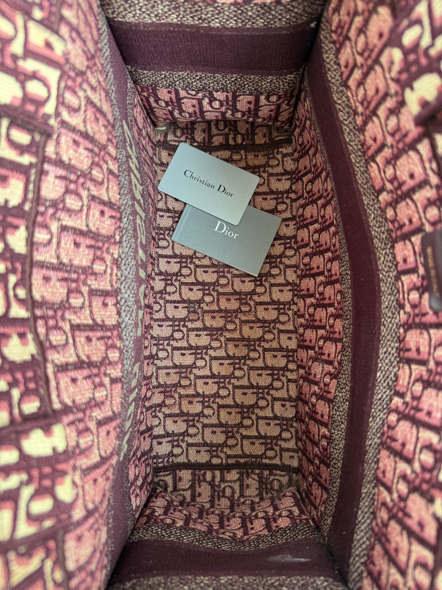 Dior Beige & Red Oblique Large Book Tote