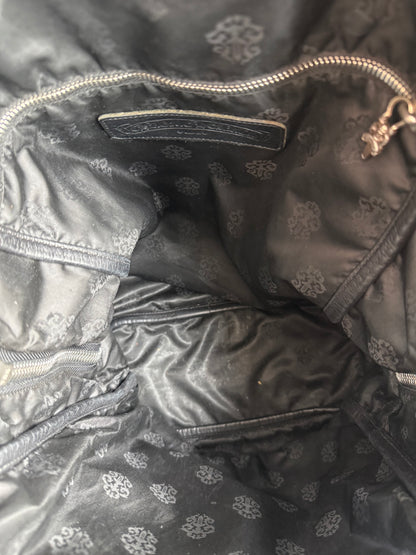 Chrome Hearts Black Cross Patch Leather 7th Grade Backpack