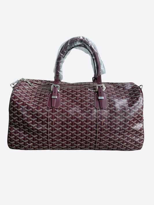 Goyard Burgundy Boston 50 Duffel Bag