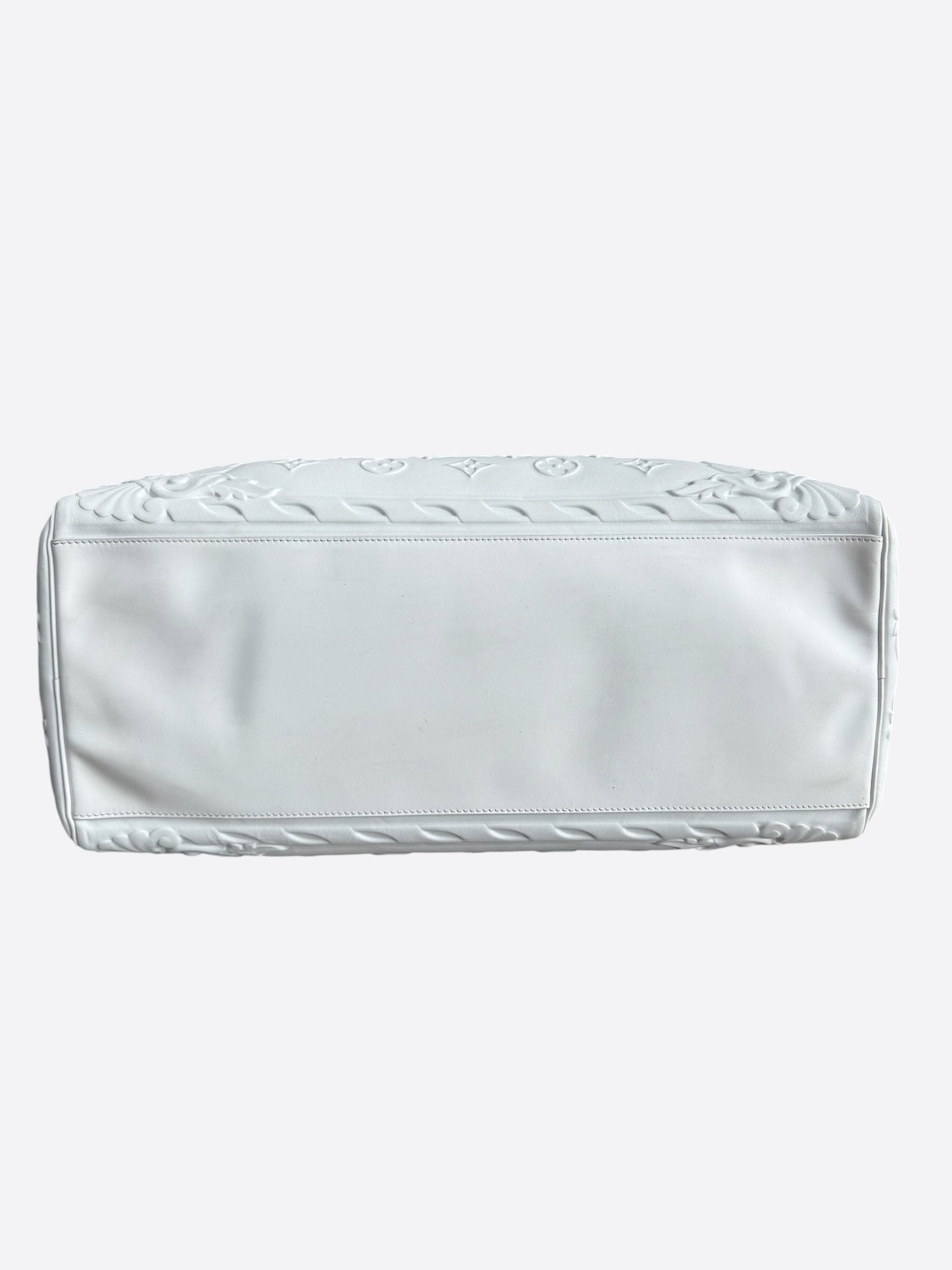 Louis Vuitton White Ornament Monogram Keepall 50