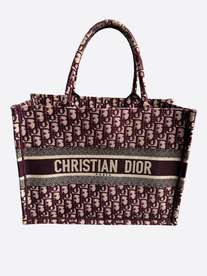 Dior Beige & Red Oblique Large Book Tote