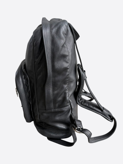 Chrome Hearts Black Cross Patch Leather 7th Grade Backpack