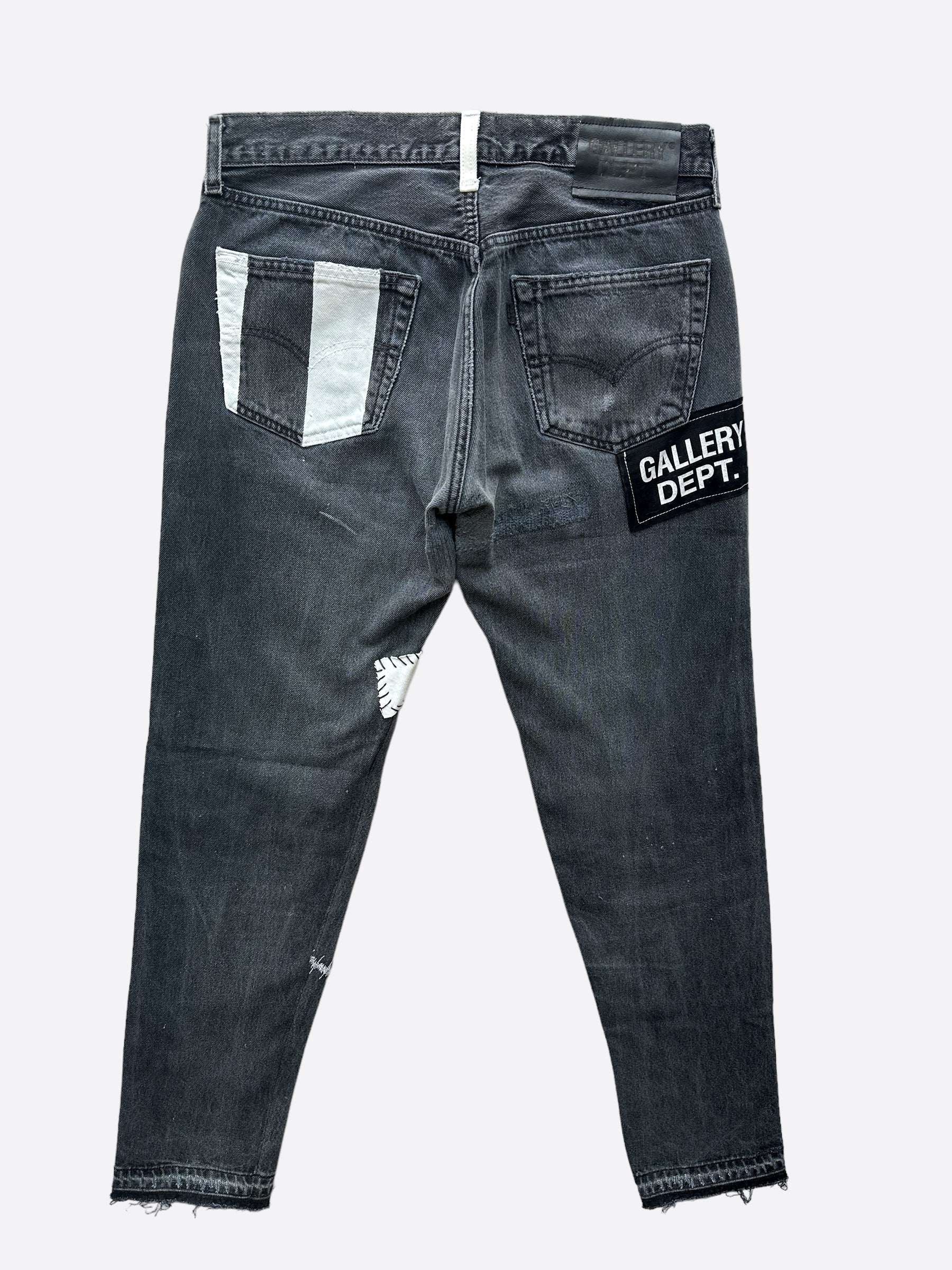 Gallery Dept Black Fuck Face Distressed Jeans