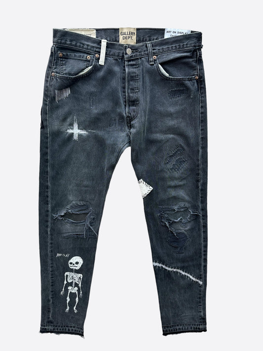 Gallery Dept Black F**k Face Distressed Jeans